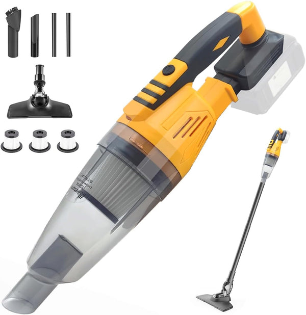 Cordless Portable Vacuum Cleaner for Dewalt 20V Batteries, for Car and Hard Floor Cleaning (No Battery)